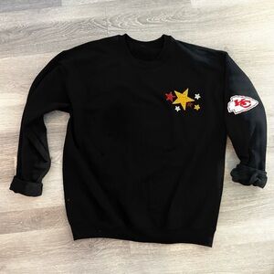 Handmade KC Chiefs/Swiftie Inspired Sweatshirt Gildan Size L